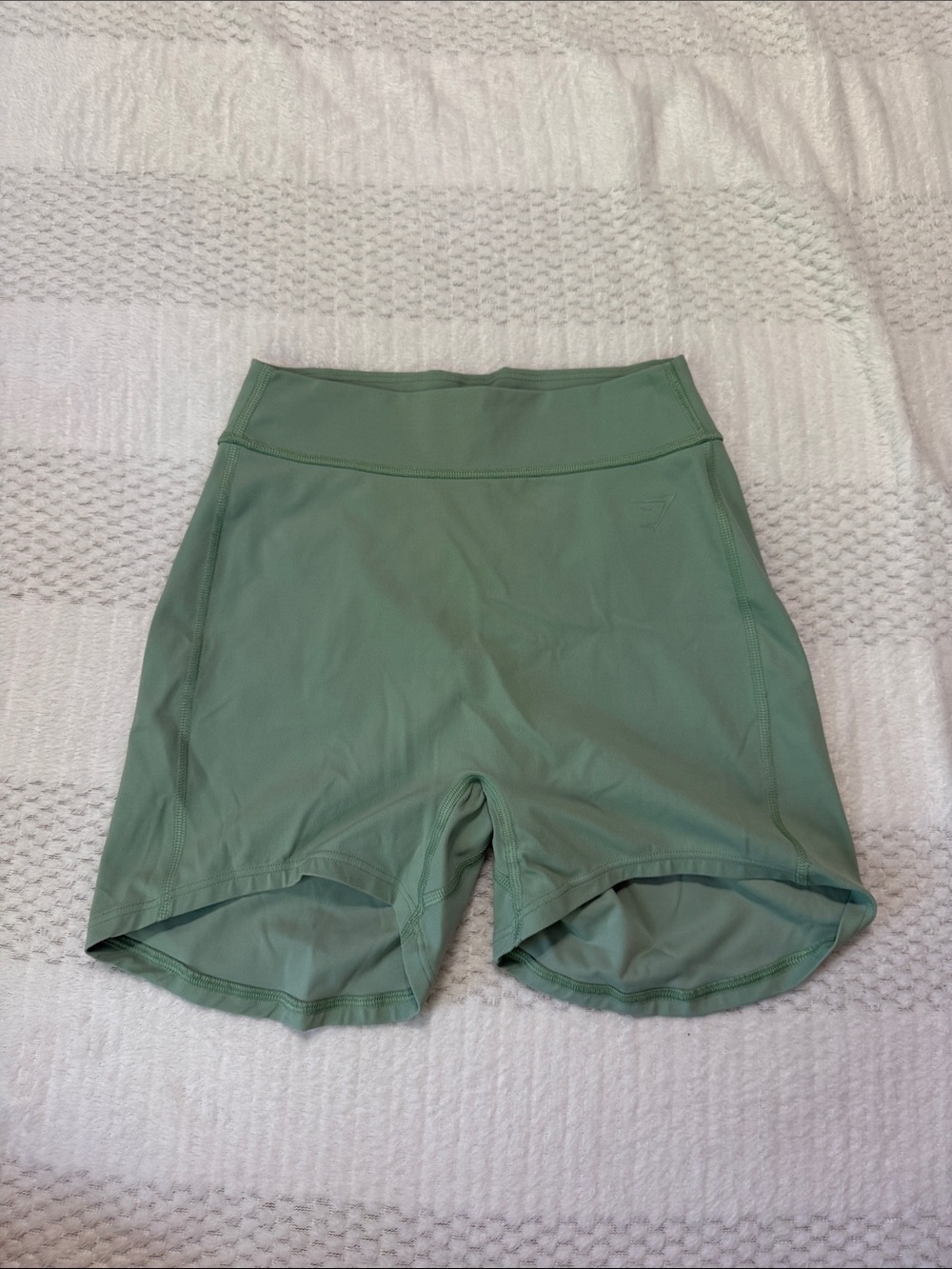 Gymshark High-Waist Sage Green Bike Shorts